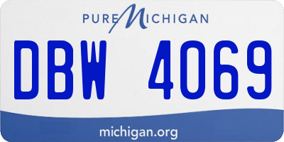 MI license plate DBW4069