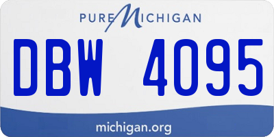 MI license plate DBW4095