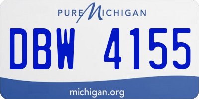 MI license plate DBW4155