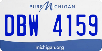 MI license plate DBW4159