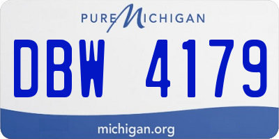 MI license plate DBW4179