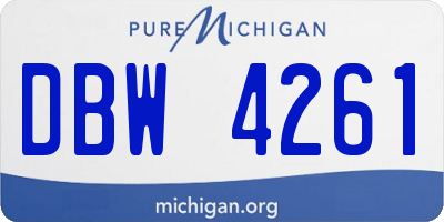 MI license plate DBW4261
