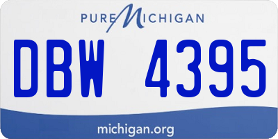 MI license plate DBW4395