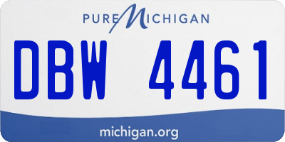 MI license plate DBW4461