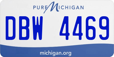 MI license plate DBW4469