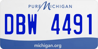 MI license plate DBW4491