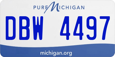 MI license plate DBW4497