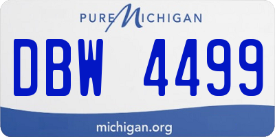 MI license plate DBW4499