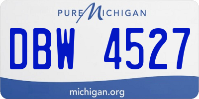 MI license plate DBW4527