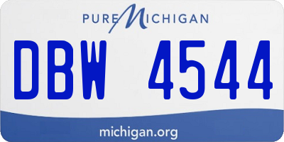 MI license plate DBW4544