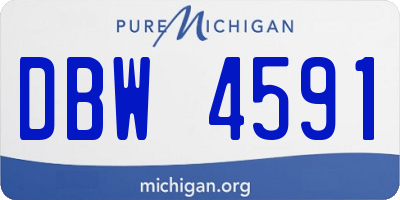 MI license plate DBW4591