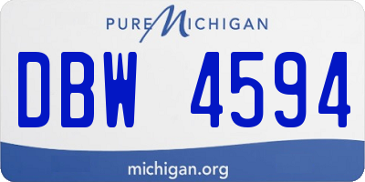 MI license plate DBW4594