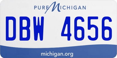 MI license plate DBW4656