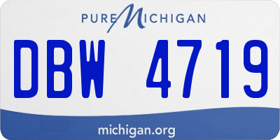 MI license plate DBW4719