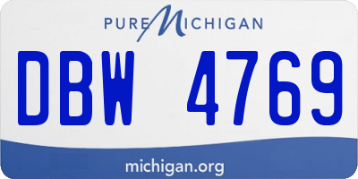 MI license plate DBW4769
