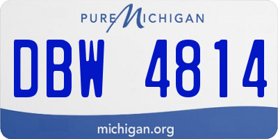 MI license plate DBW4814