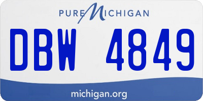 MI license plate DBW4849