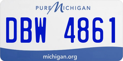 MI license plate DBW4861