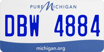 MI license plate DBW4884