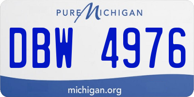 MI license plate DBW4976