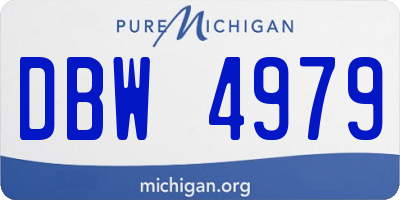 MI license plate DBW4979