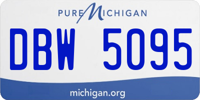 MI license plate DBW5095