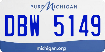 MI license plate DBW5149