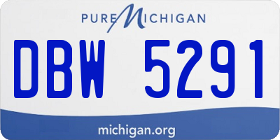 MI license plate DBW5291