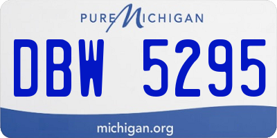 MI license plate DBW5295