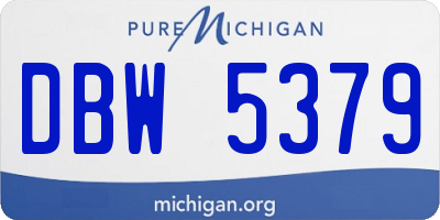 MI license plate DBW5379