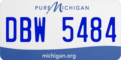 MI license plate DBW5484