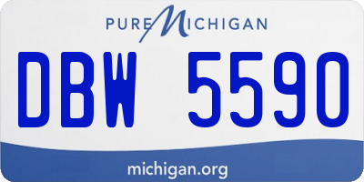 MI license plate DBW5590