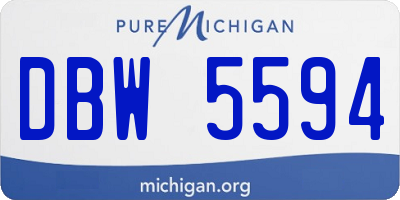MI license plate DBW5594