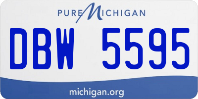 MI license plate DBW5595