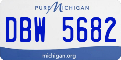 MI license plate DBW5682