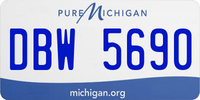 MI license plate DBW5690