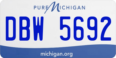 MI license plate DBW5692