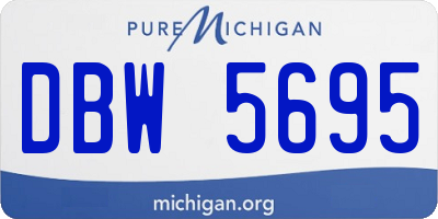 MI license plate DBW5695