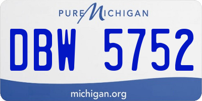 MI license plate DBW5752