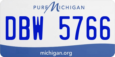 MI license plate DBW5766