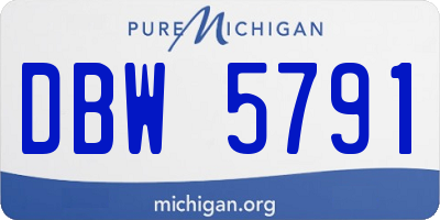 MI license plate DBW5791