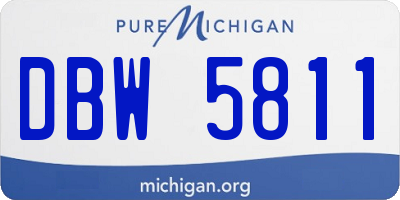 MI license plate DBW5811