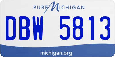 MI license plate DBW5813
