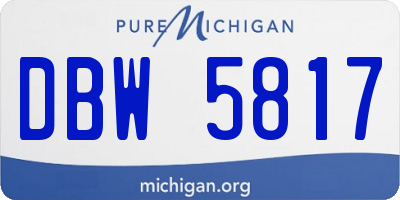 MI license plate DBW5817