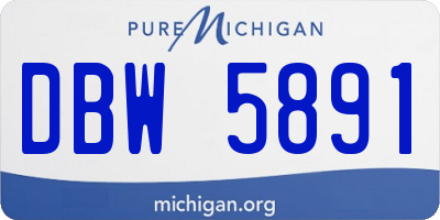 MI license plate DBW5891