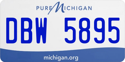 MI license plate DBW5895