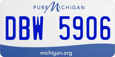 MI license plate DBW5906