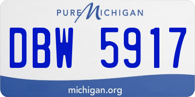 MI license plate DBW5917