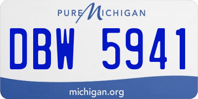 MI license plate DBW5941