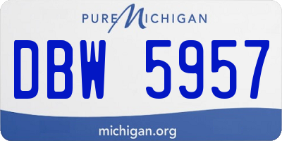 MI license plate DBW5957